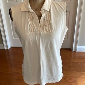 Lady Hagan Hydo-Dri cream size M golf shirt Size M EUC